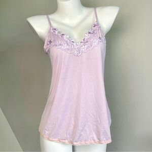 Pastel Purple Lace Trim Camisole
